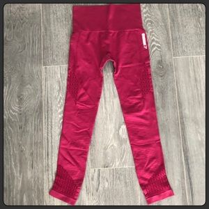 New Berry Red Gymshark Energy Seamless Leggings